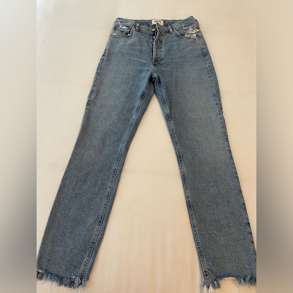 AGOLDE Nico High Rise Slim Fit Jeans in Rooted - Picture 3 of 7